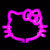 Hello Kitty Silhouette Neon Light Lamp