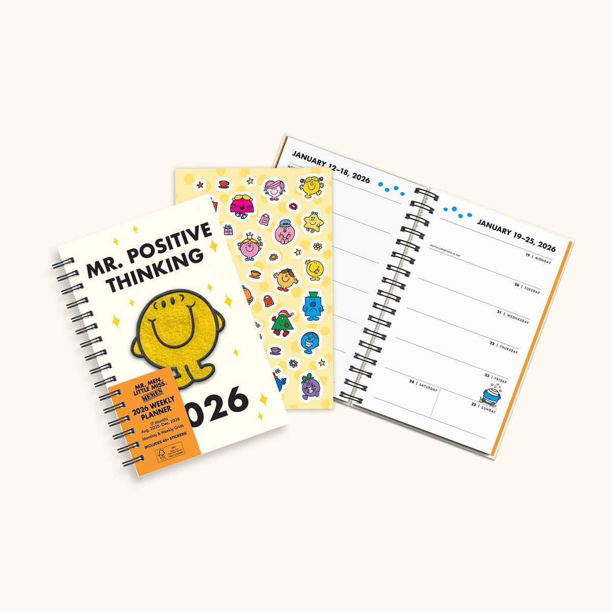 Mr. Positive x Studio Oh! 2026 Thinking Chenille Patch Planner