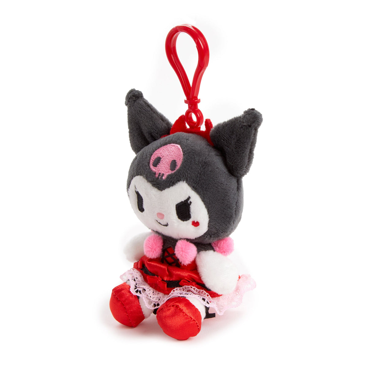 Kuromi Plush Mascot Clip (Strawberry Treat Series)