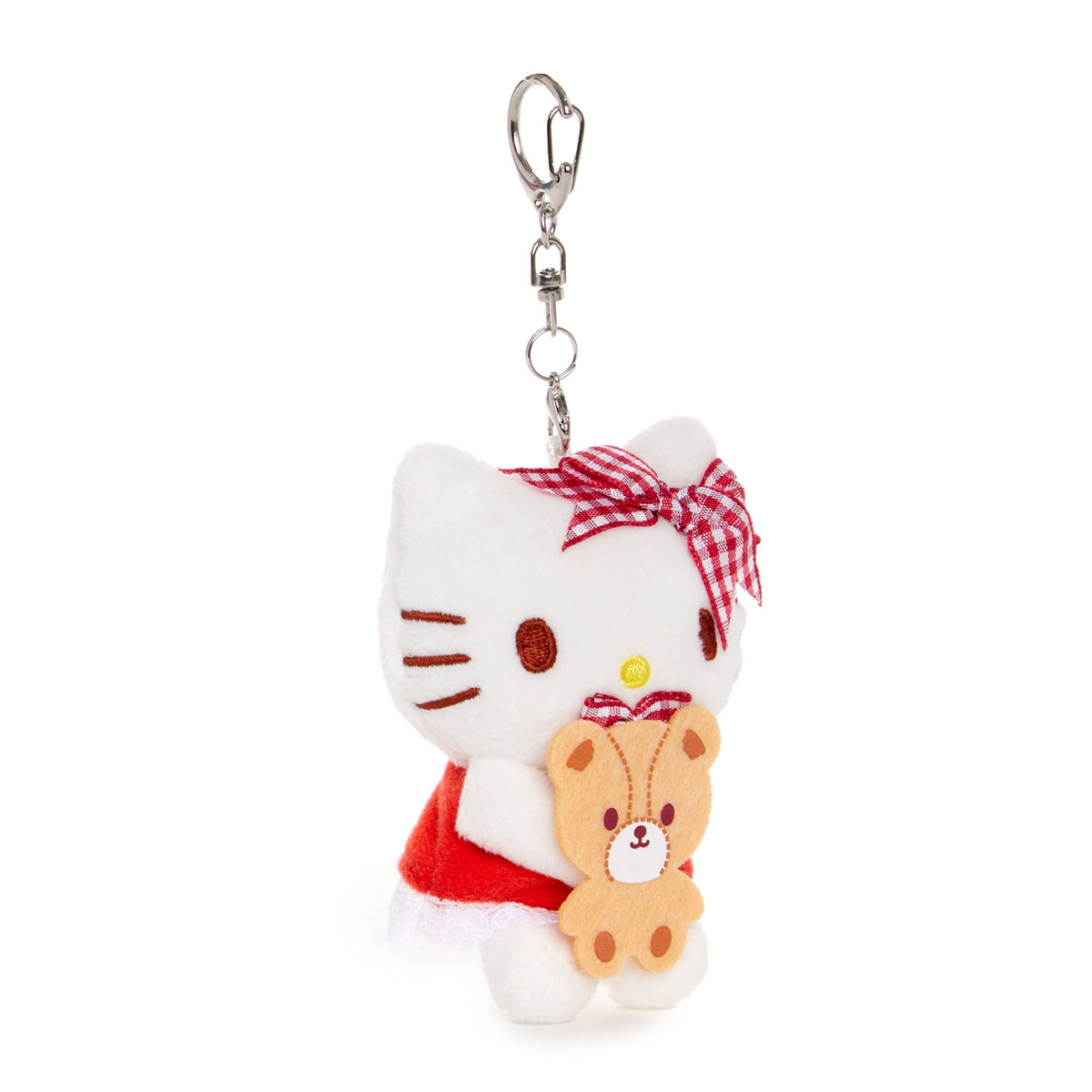 Hello Kitty Plush Mascot Keychain (Red Gingham)