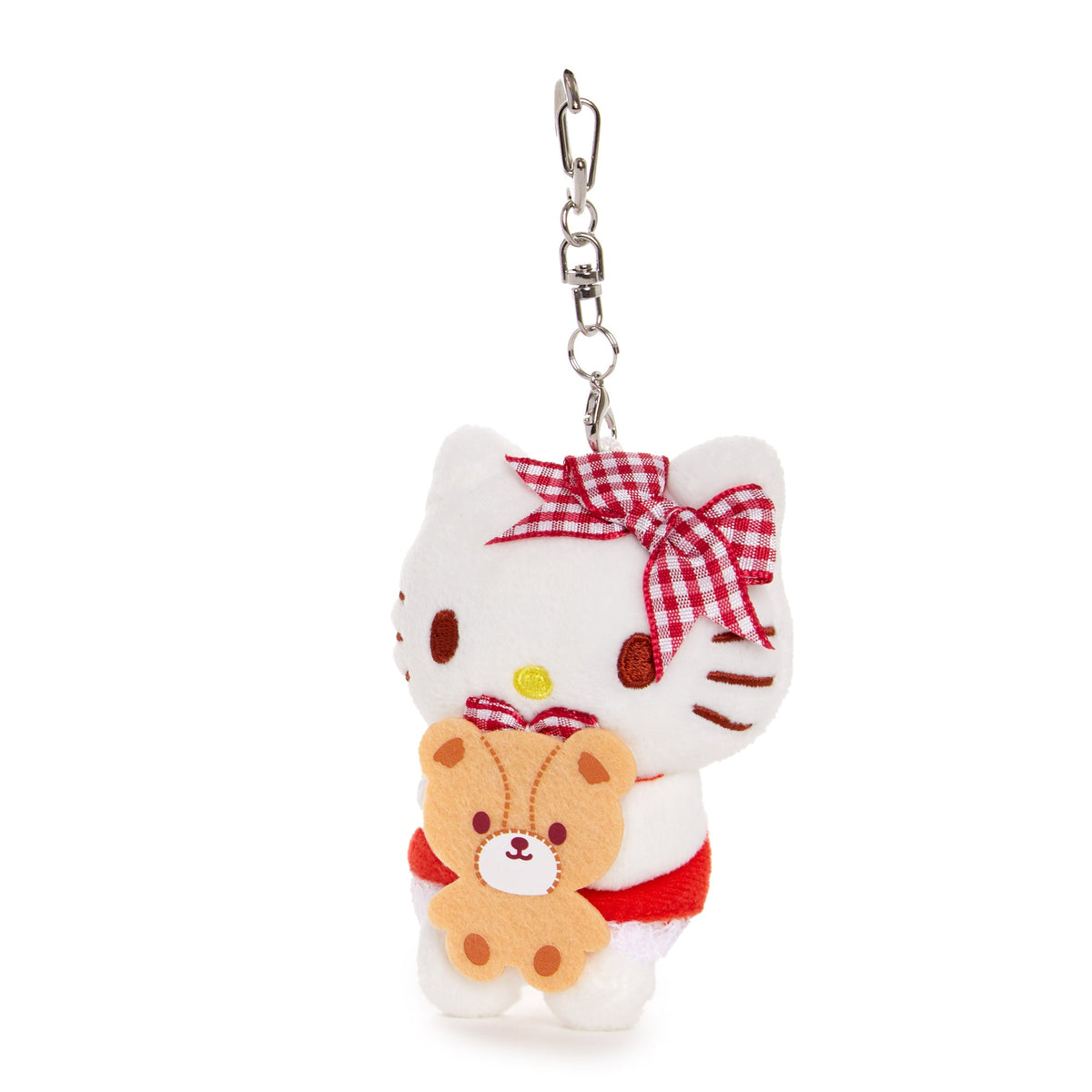 Hello Kitty Plush Mascot Keychain (Red Gingham)