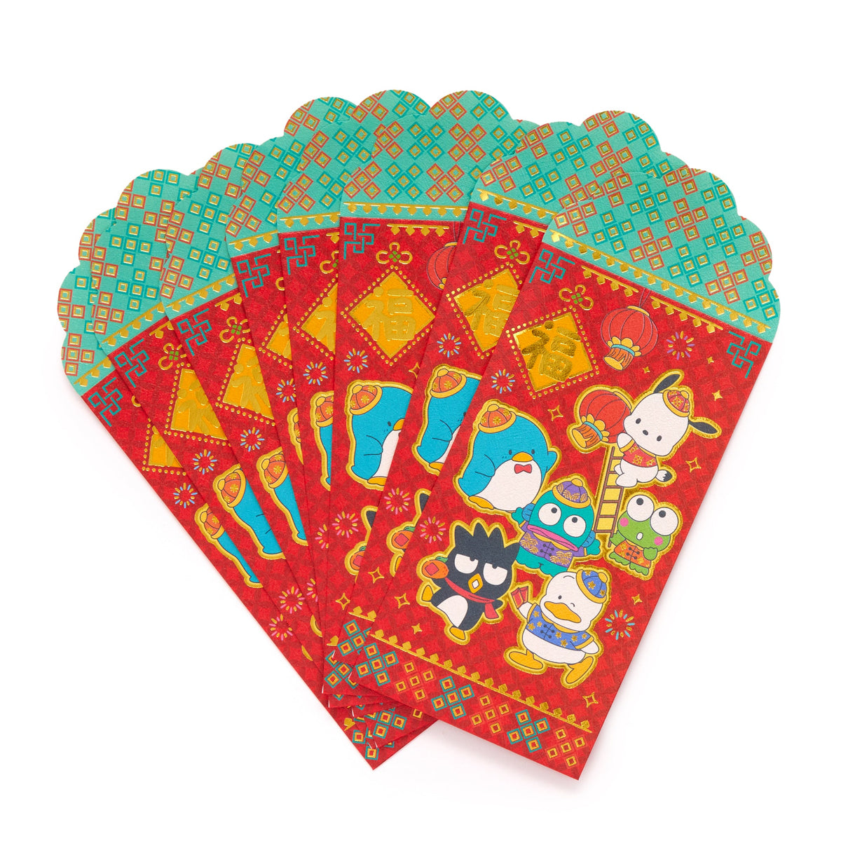 Hapidanbui 8-pc Vertical Enclosure Envelopes (Red)