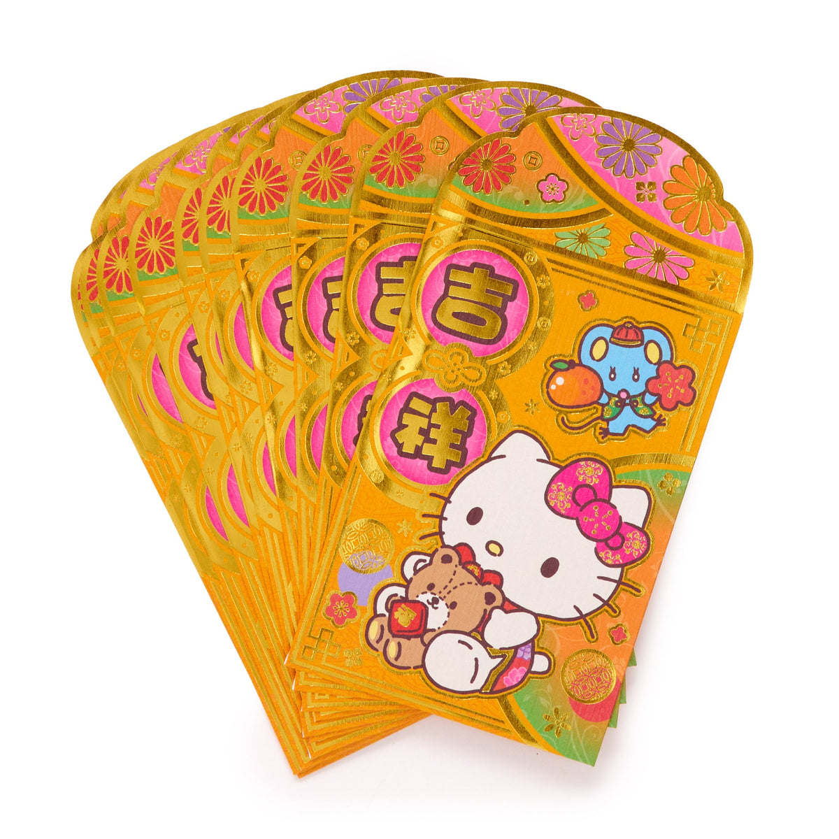 Hello Kitty 10-pc Enclosure Envelopes (Gold)