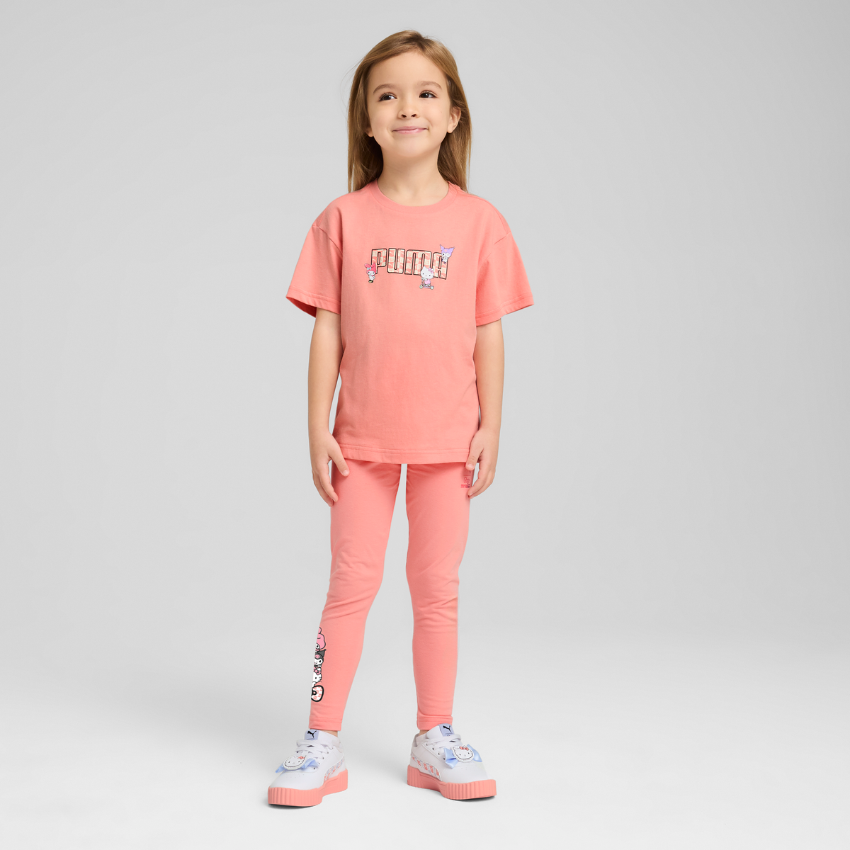 Hello Kitty and Friends x PUMA Kids Relaxed Graphic Tee (Pink Fruit)