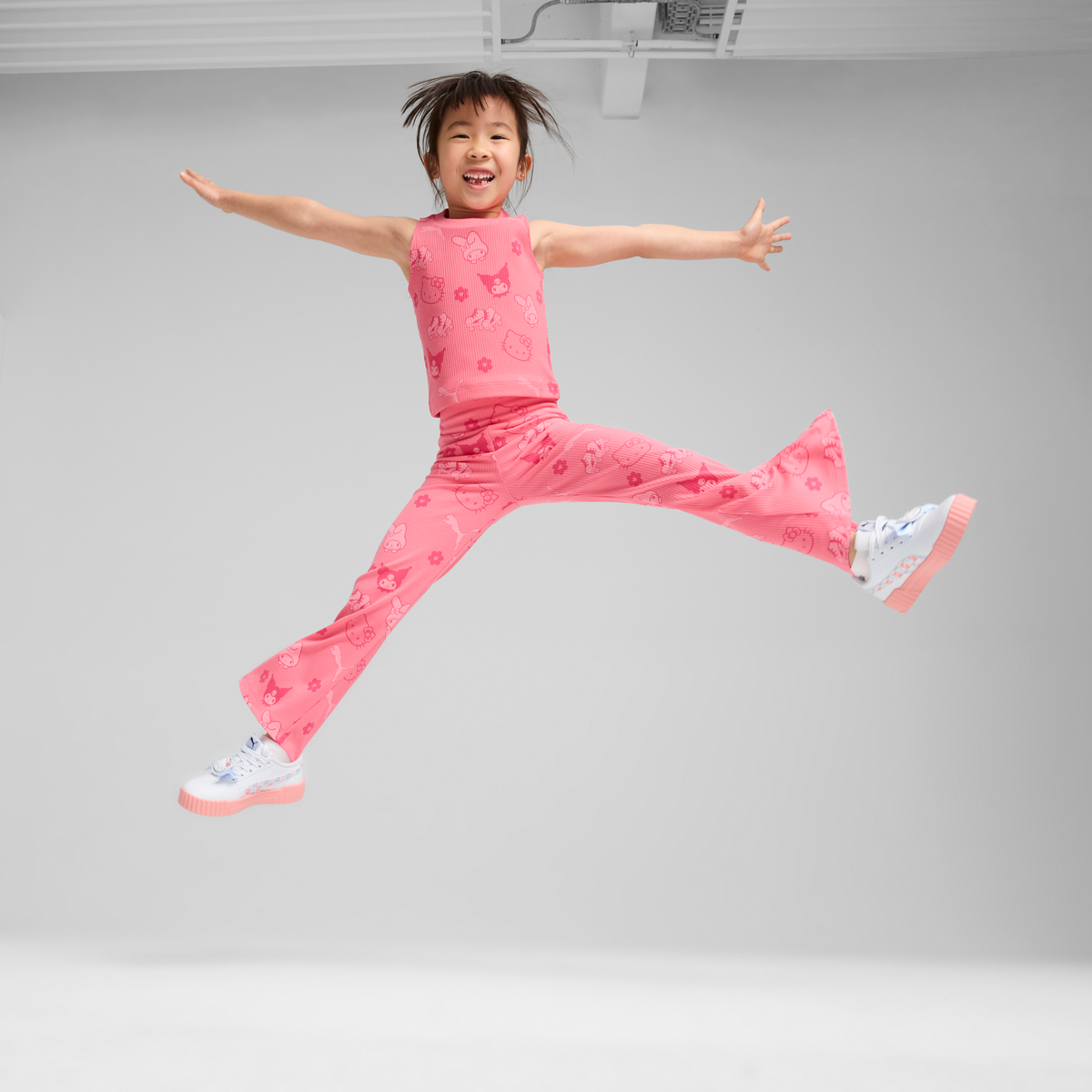 Hello Kitty and Friends x PUMA Kids Ribbed Flared Leggings (Magic Rose)