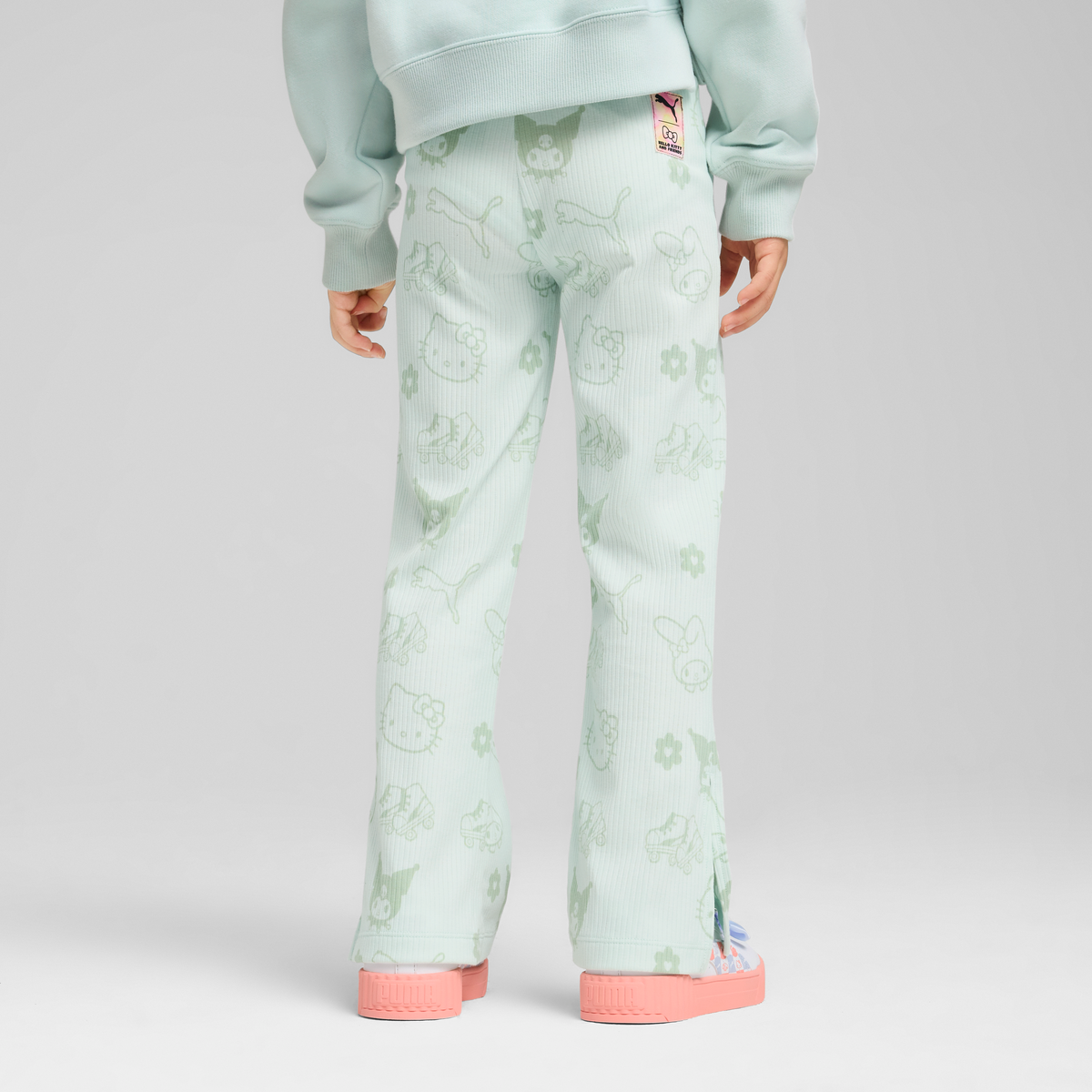 Hello Kitty and Friends x PUMA Kids Ribbed Flared Leggings (Peaceful Blue)