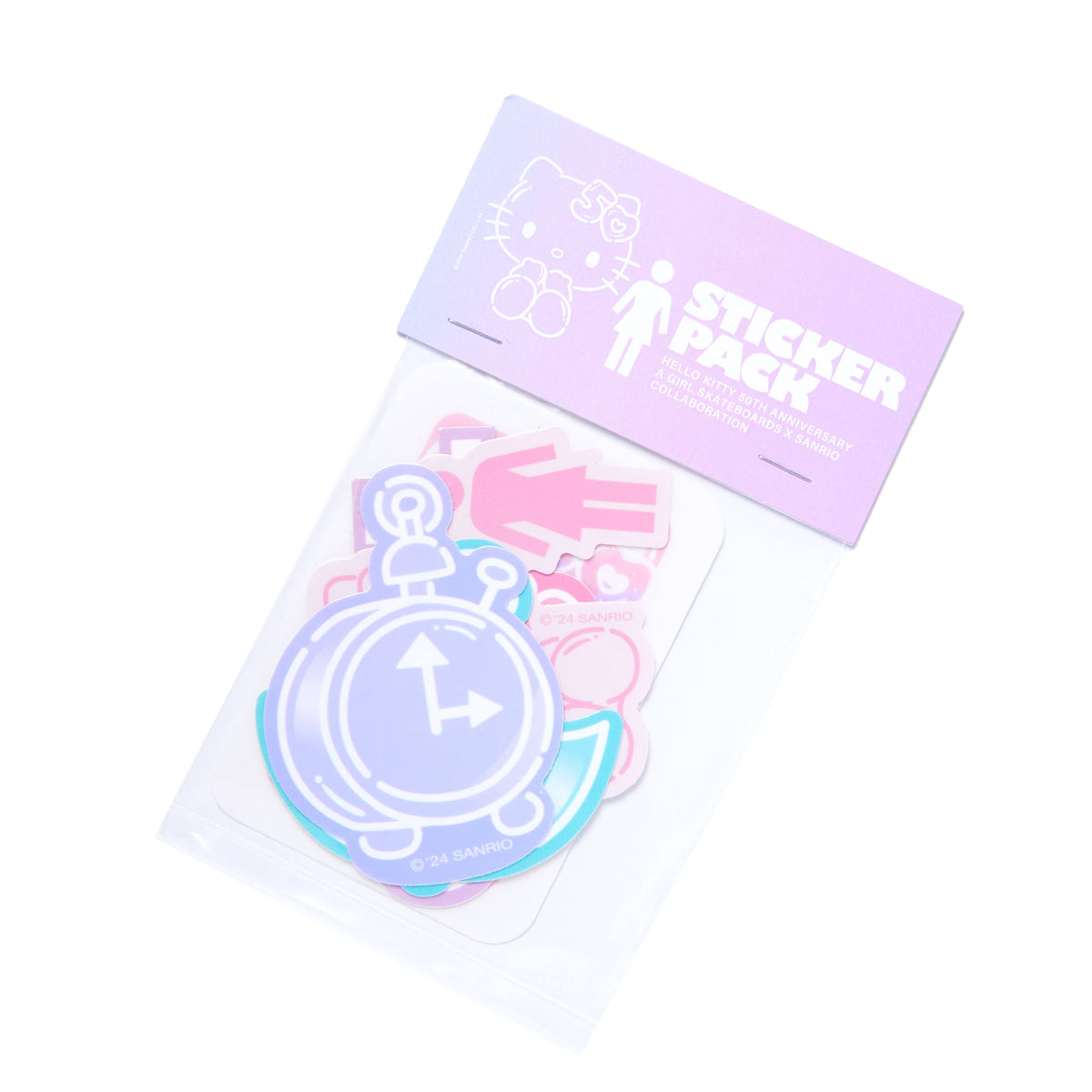 Hello Kitty x GIRL 6-pc Sticker Pack (50th Anniv.)