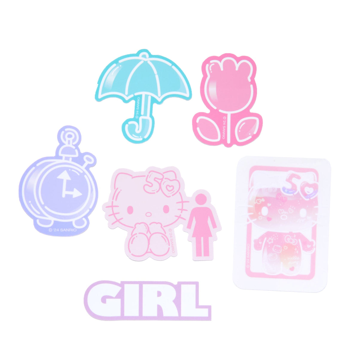 Hello Kitty x GIRL 6-pc Sticker Pack (50th Anniv.)