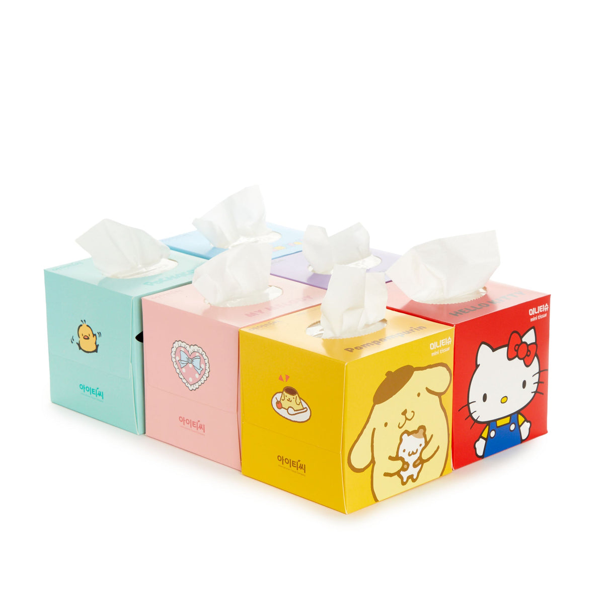 Hello Kitty and Friends Facial 2-Ply Mini Tissue Boxes (Pack of 6)