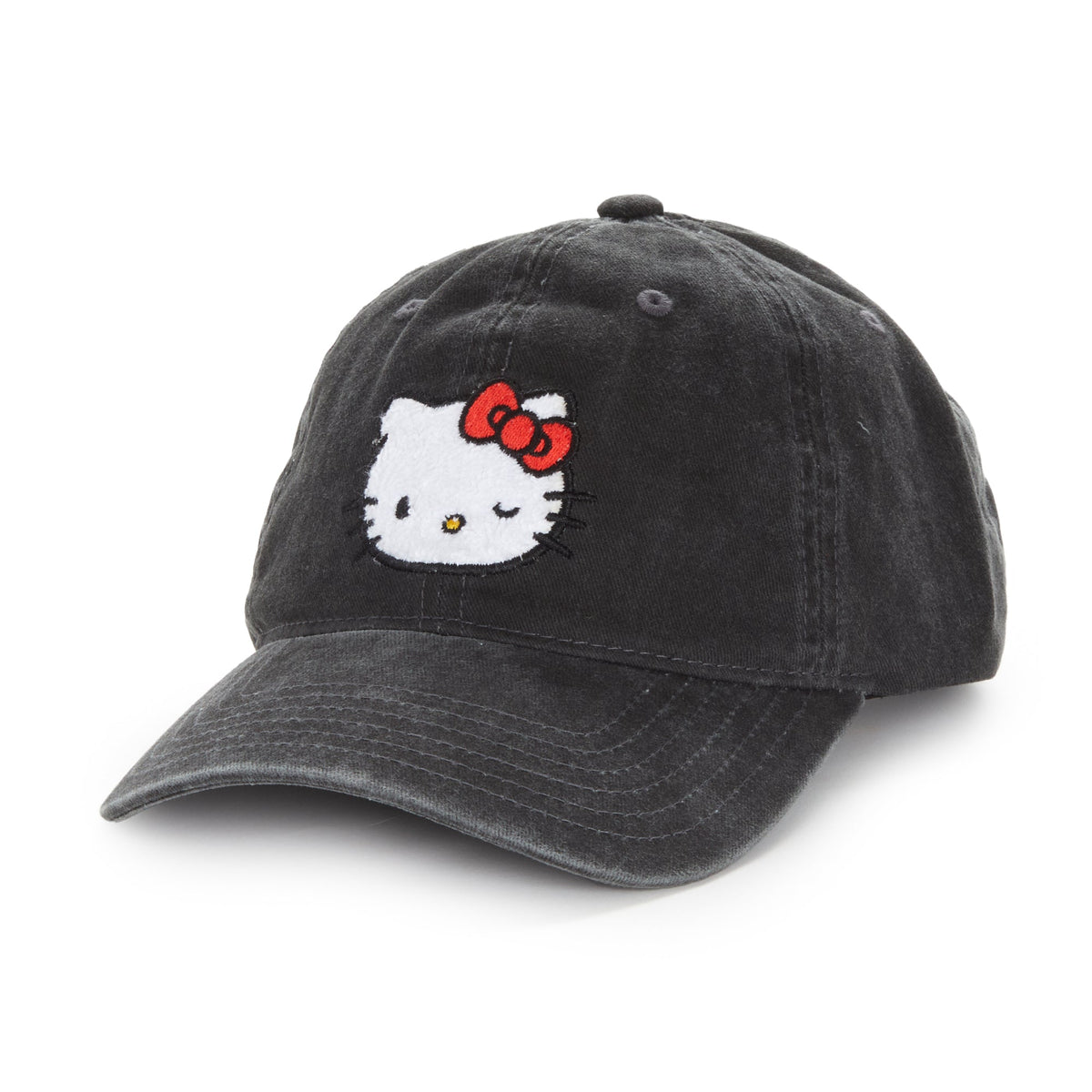 Hello Kitty Retro Pigment Wash Cap (Black)