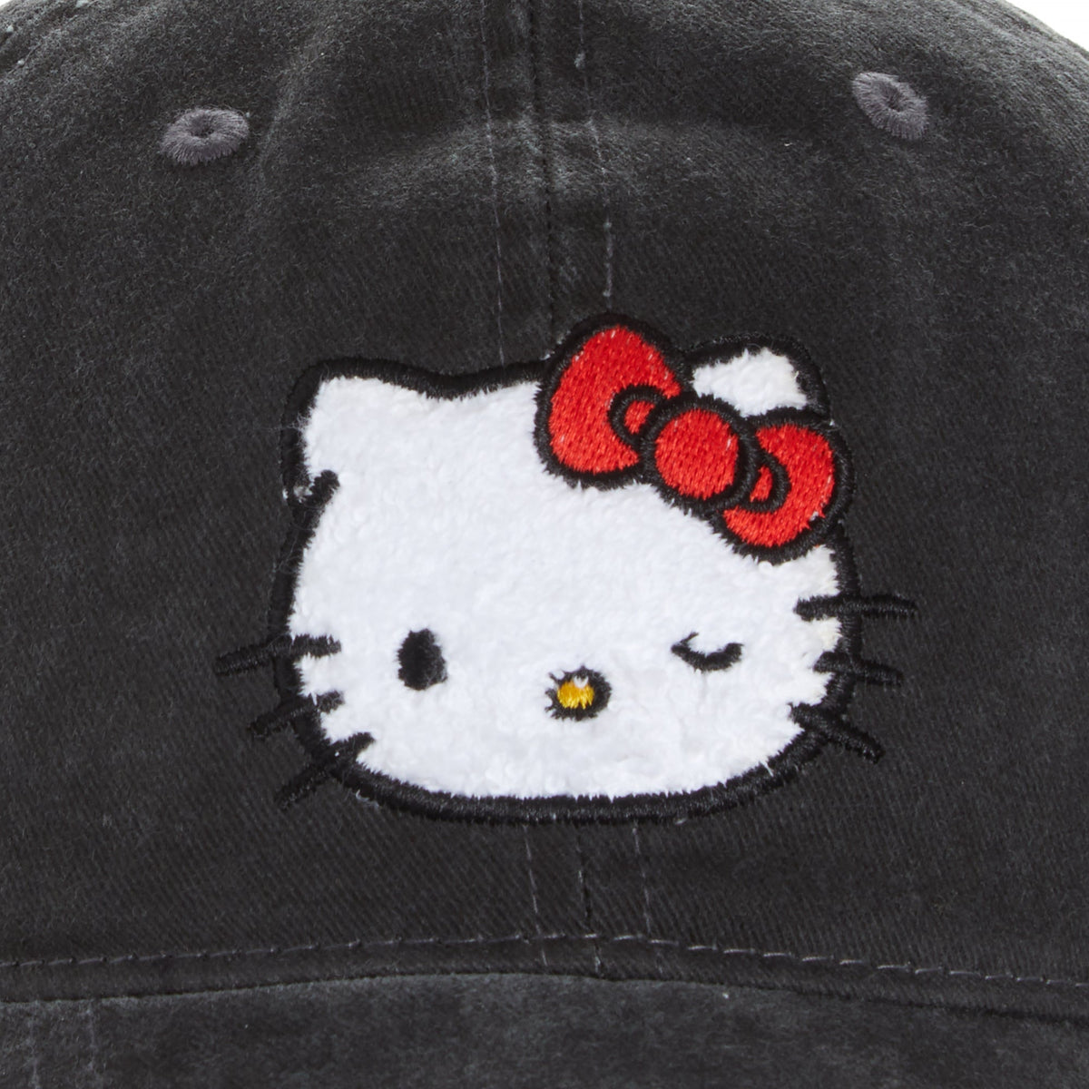 Hello Kitty Retro Pigment Wash Cap (Black)