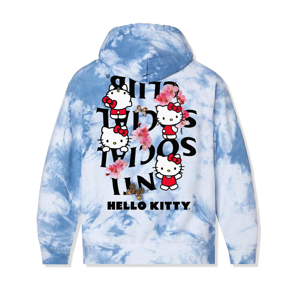 Anti Social Social Club x Hello Kitty Spring Sakura Hoodie (Blue Tie-Dye)