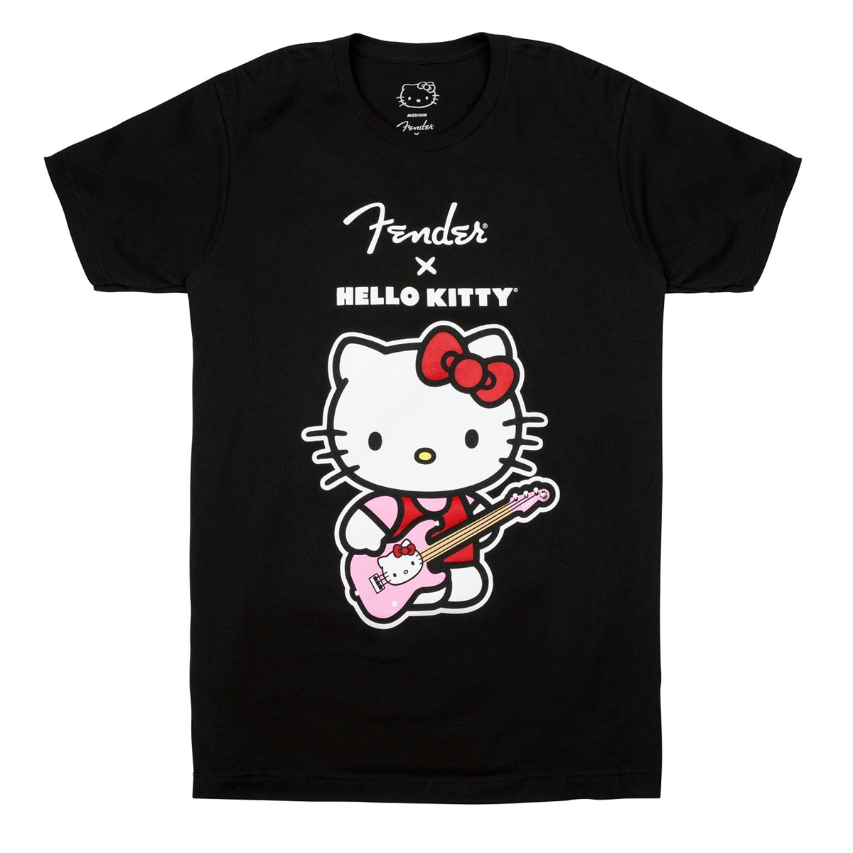 Hello Kitty x Fender Black Front Logo Tee
