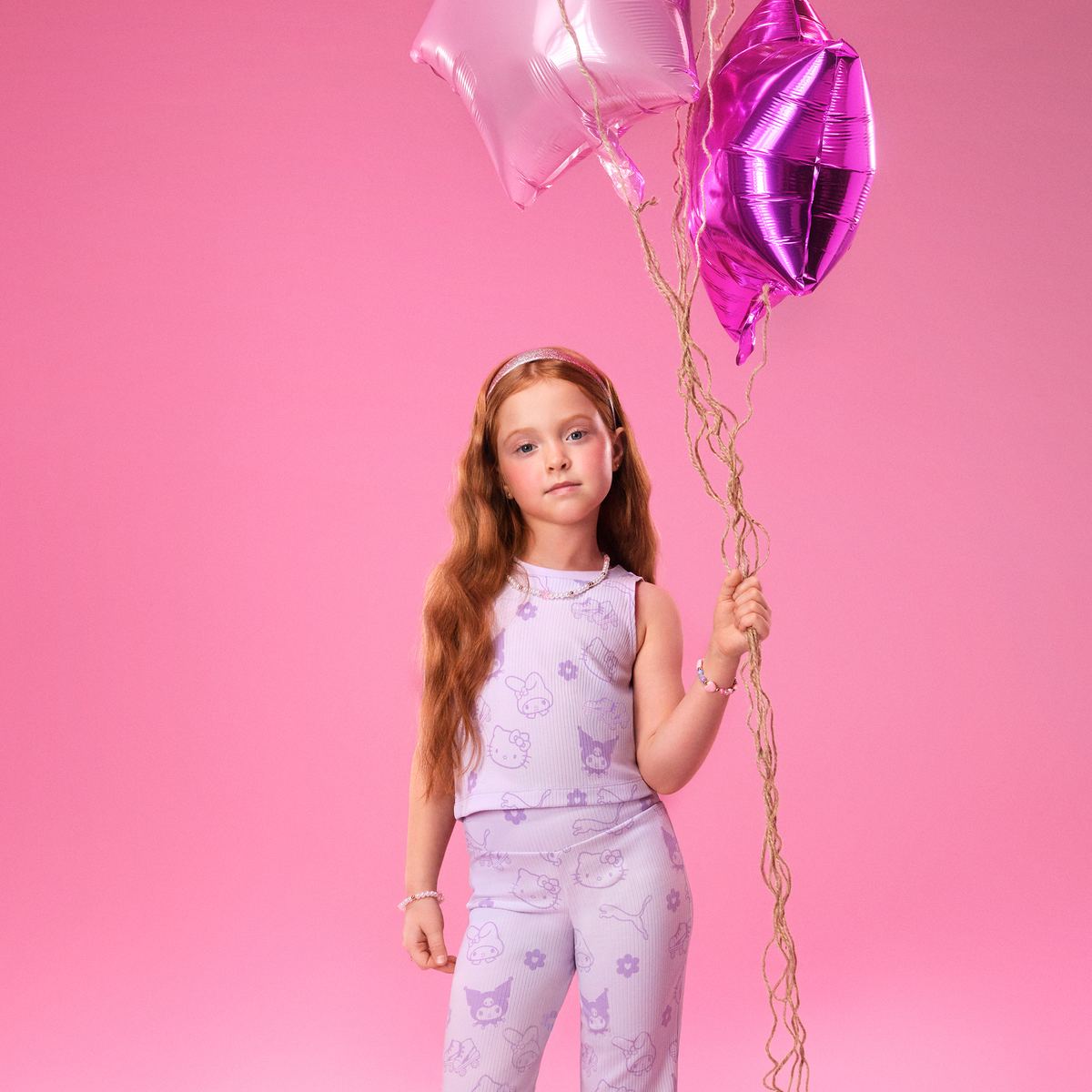Hello Kitty and Friends x PUMA Kids Ribbed Tank Top (Lilac Frost)