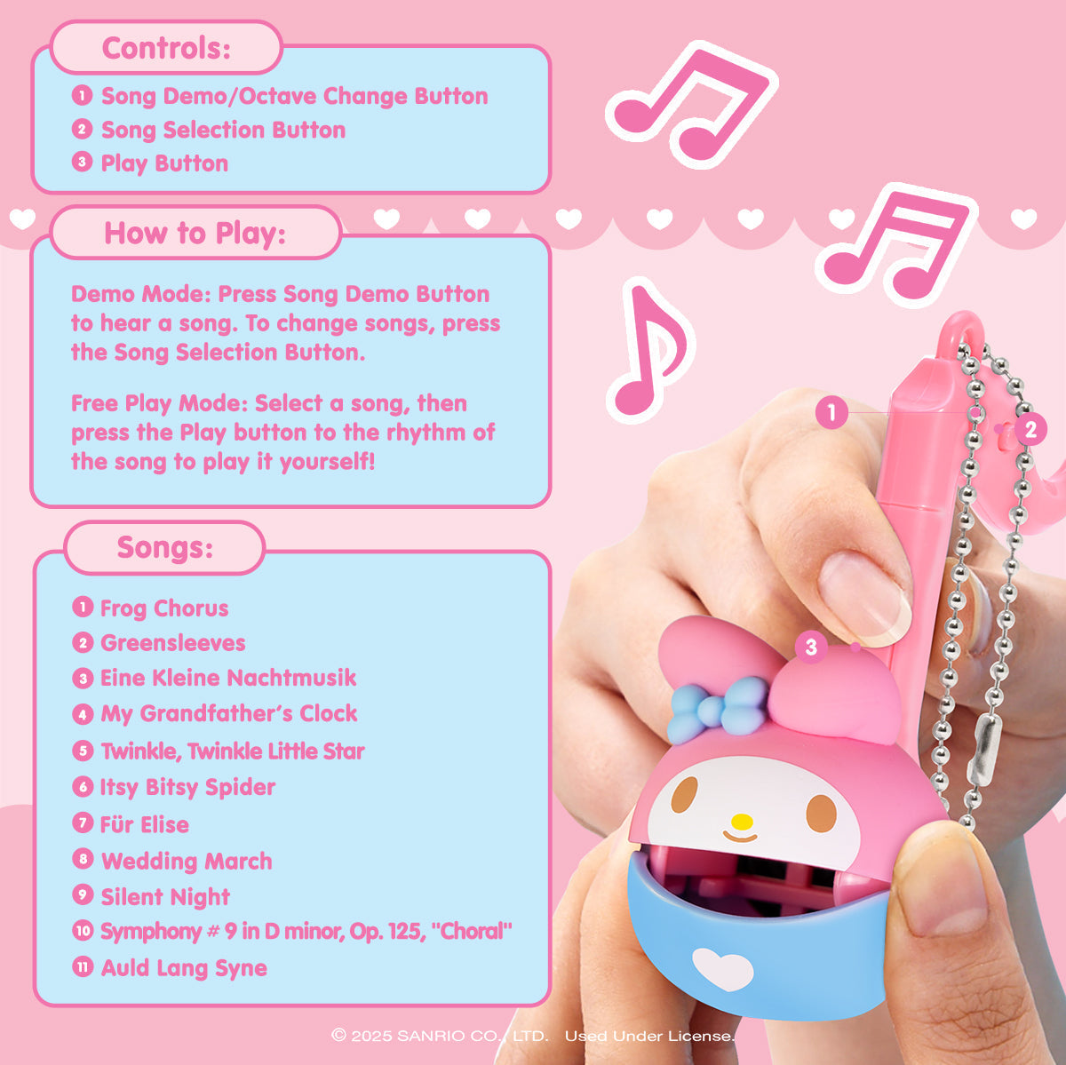My Melody Mini Otamatone Melody Charm