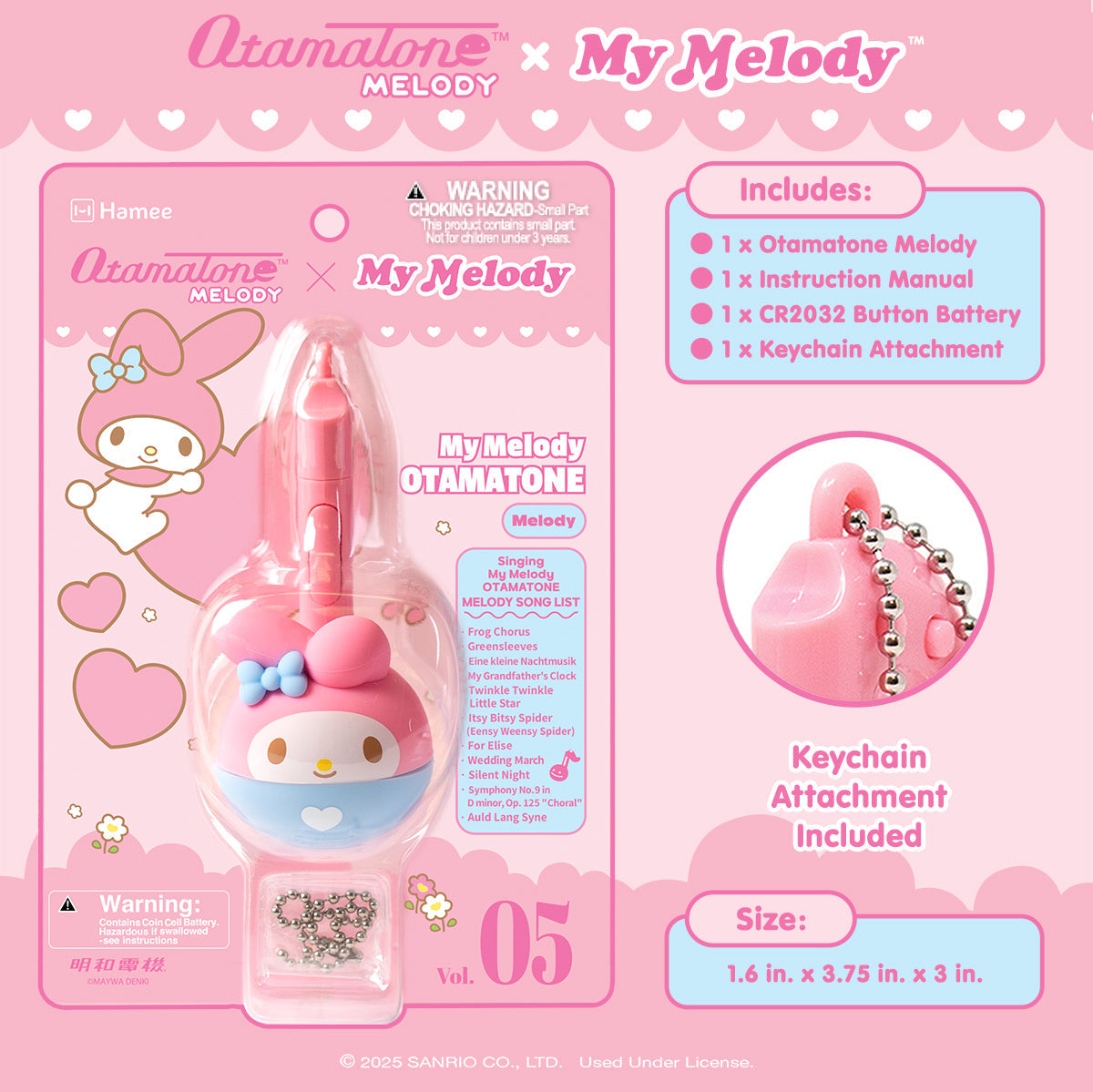 My Melody Mini Otamatone Melody Charm