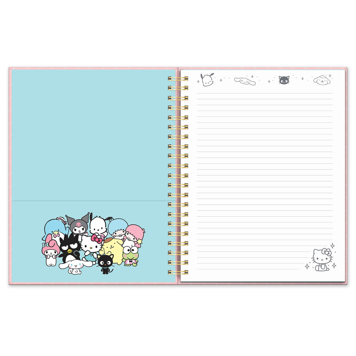 Hello Kitty and Friends x Studio Oh! Pink Pinstripe Extra-Large Spiral Notebook