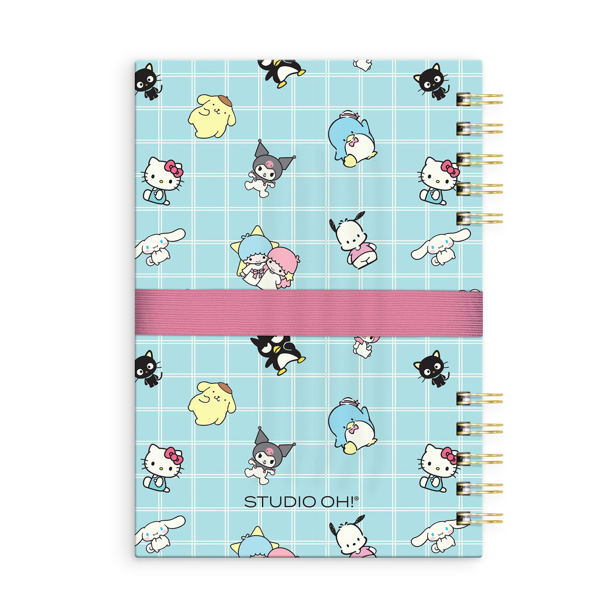 Hello Kitty and Friends x Studio Oh! Blue Grid Harper Notebook &amp; Pen Set
