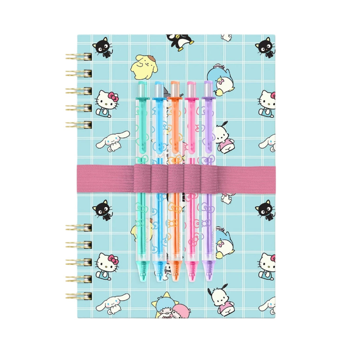 Hello Kitty and Friends x Studio Oh! Blue Grid Harper Notebook &amp; Pen Set
