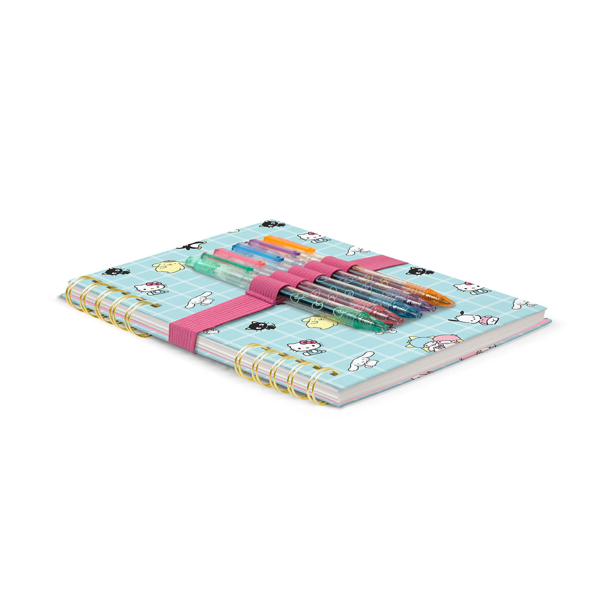 Hello Kitty and Friends x Studio Oh! Blue Grid Harper Notebook &amp; Pen Set
