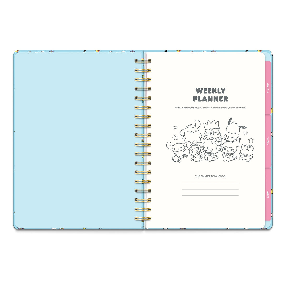 Hello Kitty and Friends x Studio Oh! College Letters Tri-Tab Planner