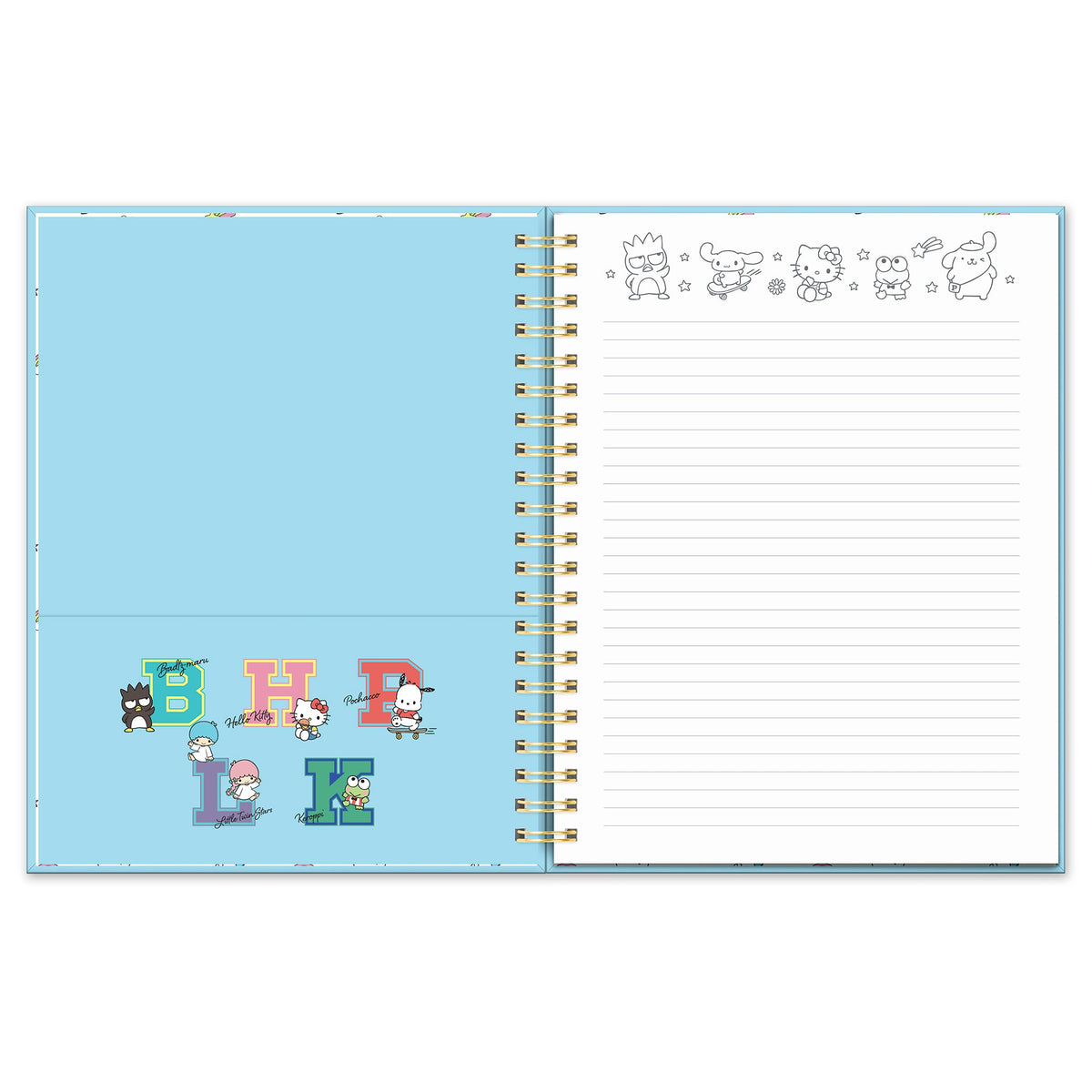 Hello Kitty and Friends x Studio Oh! College Letters Blue Extra-Large Spiral Notebook