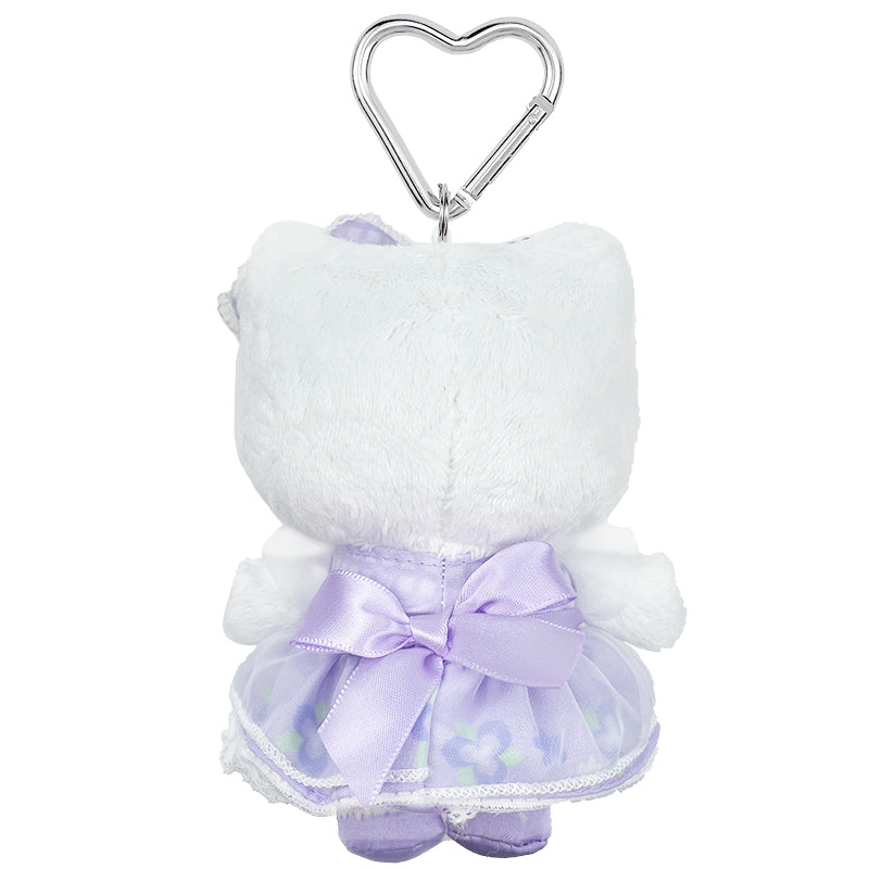 Hello Kitty Purple Plush Mascot Keychain (50th Anniv. Floral Series)