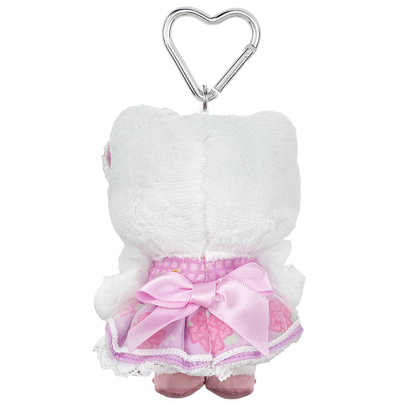 Hello Kitty Raspberry Plush Mascot Keychain (50th Anniv. Floral Series)
