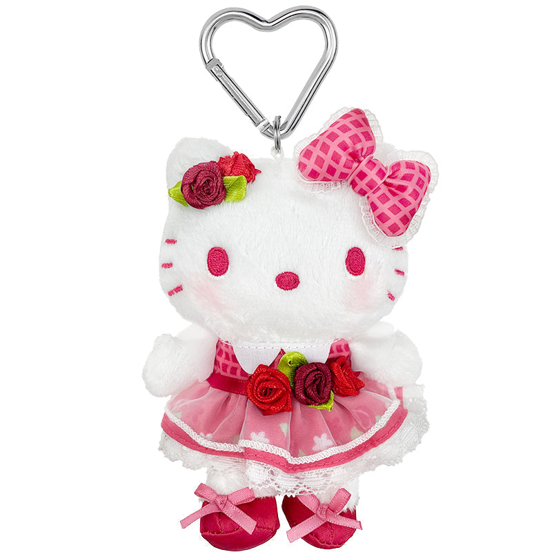 Hello Kitty Red Plush Mascot Keychain (50th Anniv. Floral Series)