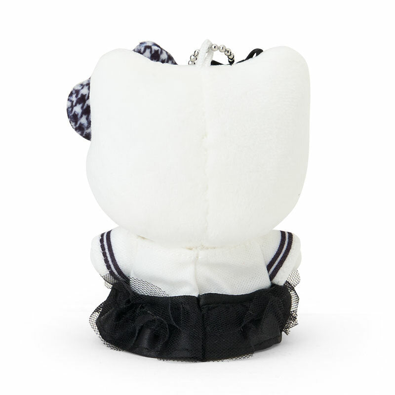Hello Kitty Plush Mascot Keychain (Silver Houndstooth Series)