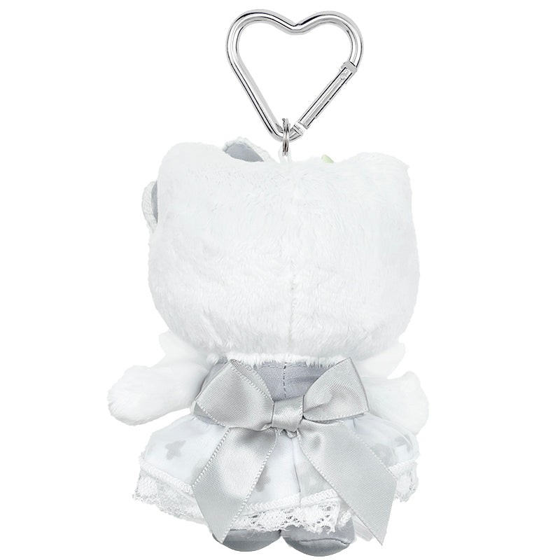 Hello Kitty Silver Plush Mascot Keychain (50th Anniv. Floral Series)