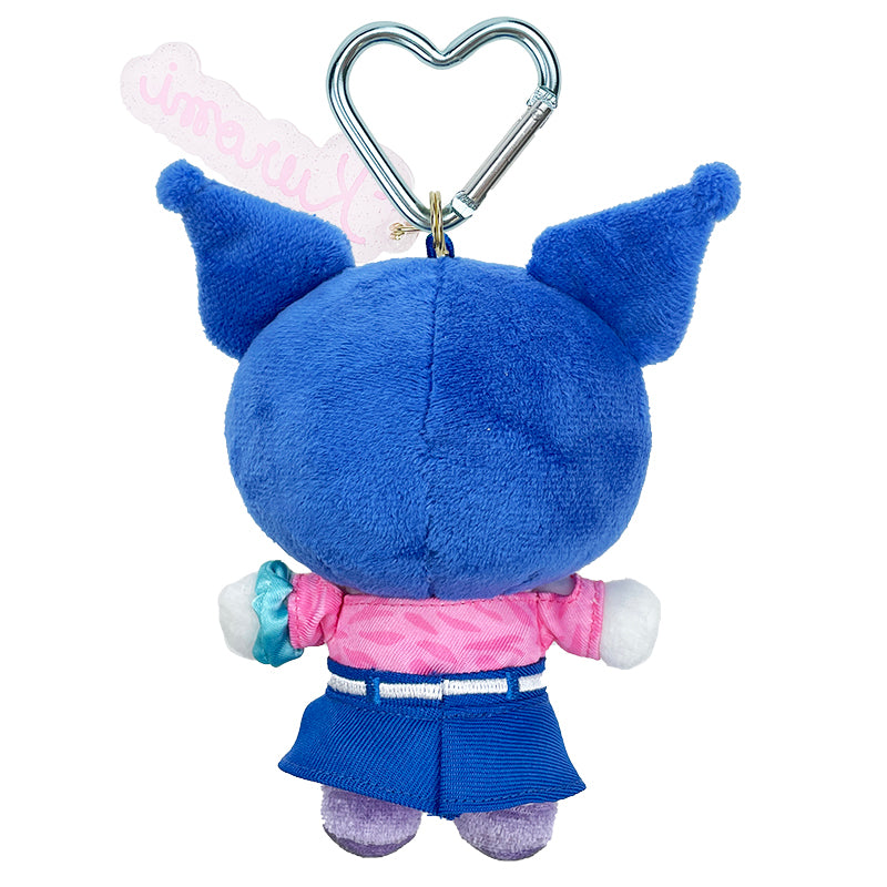 Kuromi Plush Mascot Keychain (Kuromi Loves U)