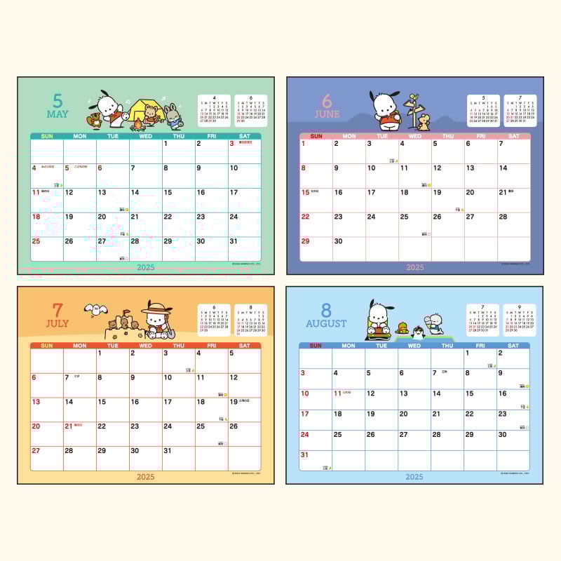 Pochacco 2025 Desk Calendar
