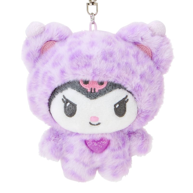 Kuromi Plush Mascot Keychain (Leopard Pals Series)
