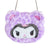 Kuromi Plush Crossbody Bag (Leopard Pals Series)