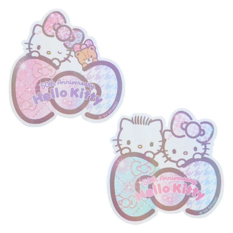 Hello Kitty Sticker &amp; Pouch Set 50th Anniv. (Fashionable Ribbons Series)