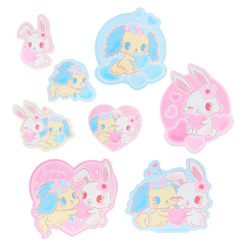 Jewelpet 16-pc Sticker Pack (Heisei Fluffy Heart Series)