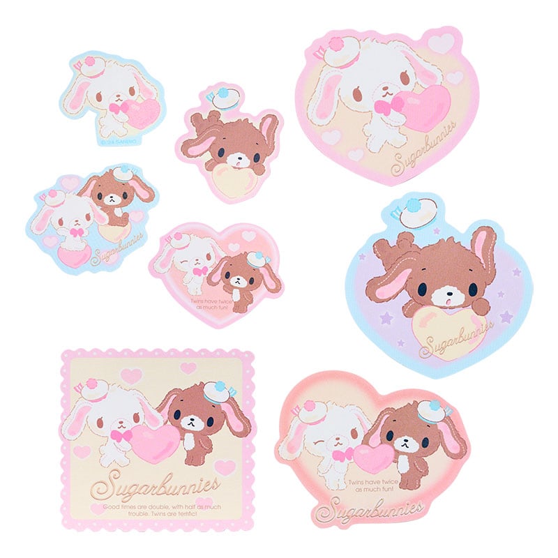 Sugarbunnies 16-pc Sticker Pack (Heisei Fluffy Heart Series)