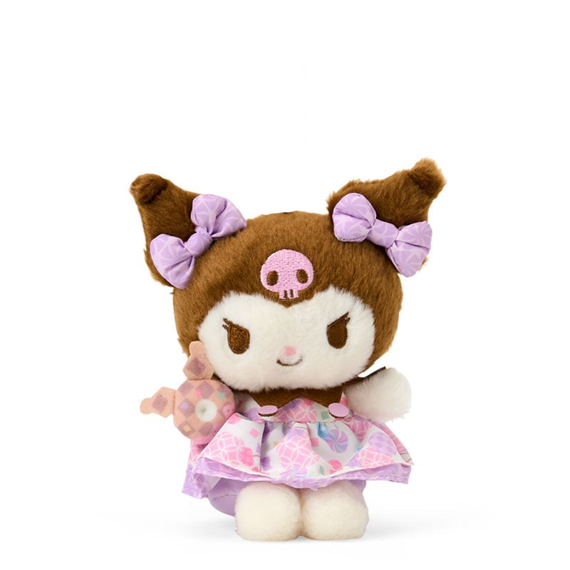 Kuromi Plush Mascot Keychain (Retro Pastel Series)