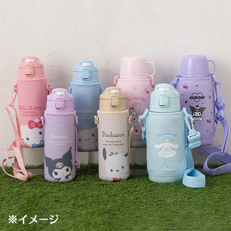 Pochacco Stainless Steel Water Bottle with Neoprene Carrier