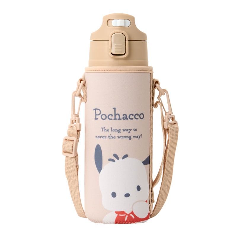 Pochacco Stainless Steel Water Bottle with Neoprene Carrier