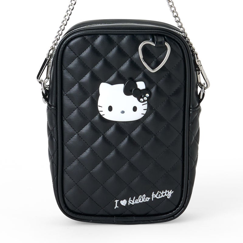 Hello Kitty Black Quilted Mini Crossbody (I Love Hello Kitty Series)