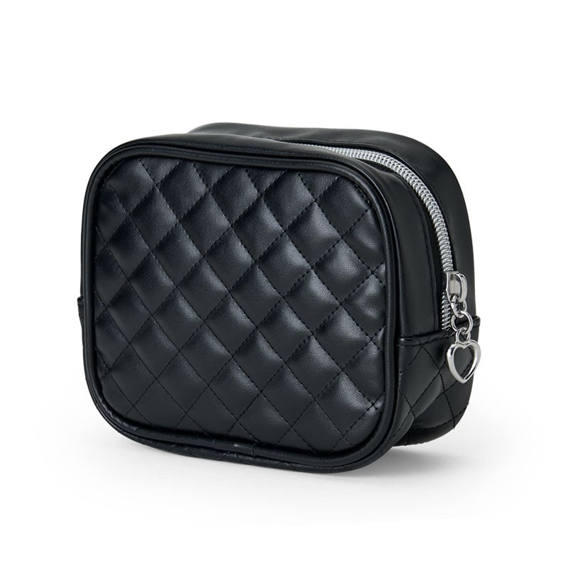 Hello Kitty Black Quilted Zipper Pouch (I Love Hello Kitty Series)