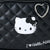 Hello Kitty Black Quilted Zipper Pouch (I Love Hello Kitty Series)