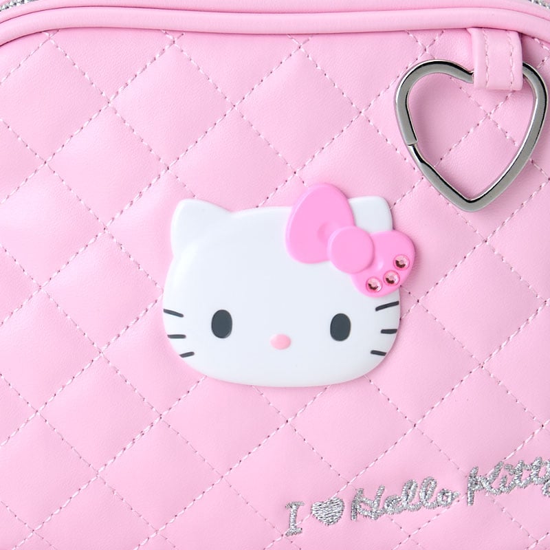 Hello Kitty Pink Quilted Zipper Pouch (I Love Hello Kitty Series)