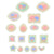 LittleTwinStars 51-pc Mini Sticker Pack (Pastel Frame Design Series)