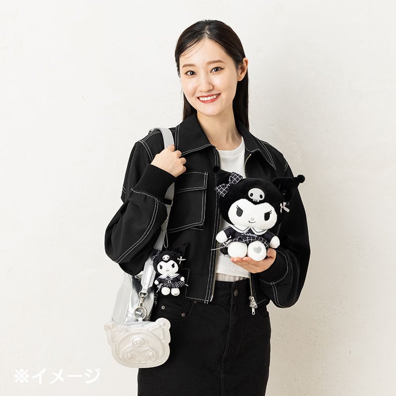 Kuromi 8&quot; Plush (Silver Houndstooth Series)