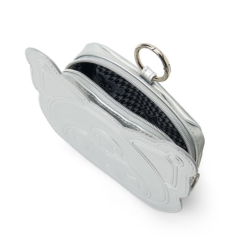 Kuromi Mini Zipper Pouch (Silver Houndstooth Series)