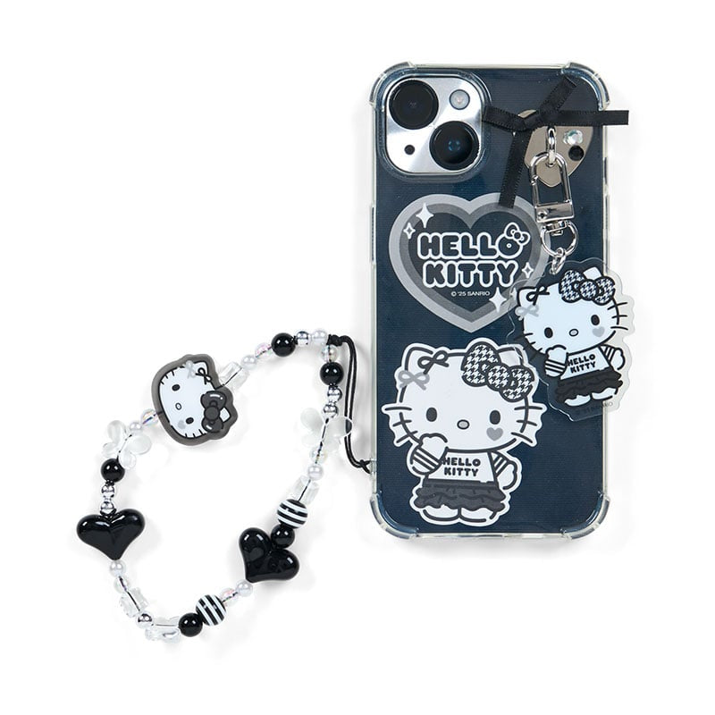 Hello Kitty Smartphone Charm Set (Silver Houndstooth Series)