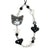 Kuromi Smartphone Charm Set (Silver Houndstooth Series)